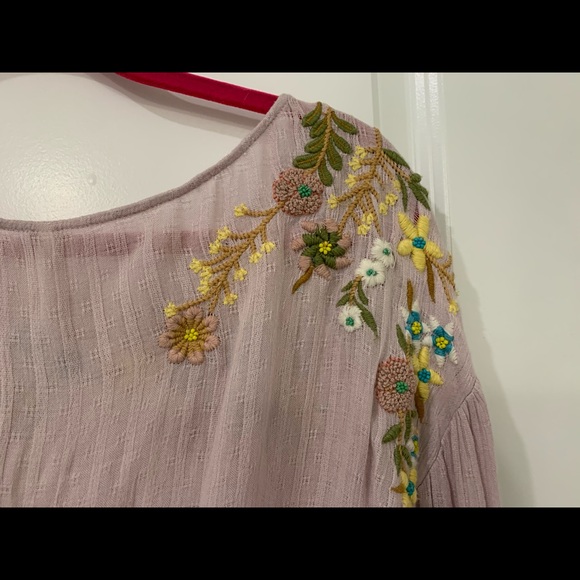 FREE PEOPLE Floral Embroidered Peasant Blouse - Picture 7 of 8